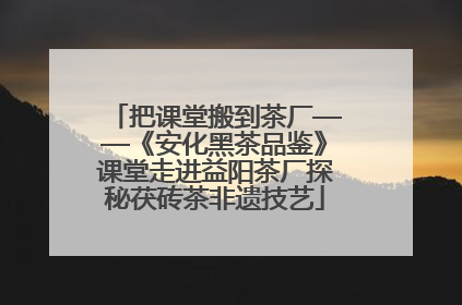 把课堂搬到茶厂——《安化黑茶品鉴》课堂走进益阳茶厂探秘茯砖茶非遗技艺