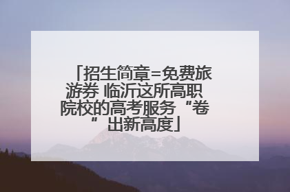 招生简章=免费旅游券 临沂这所高职院校的高考服务“卷”出新高度