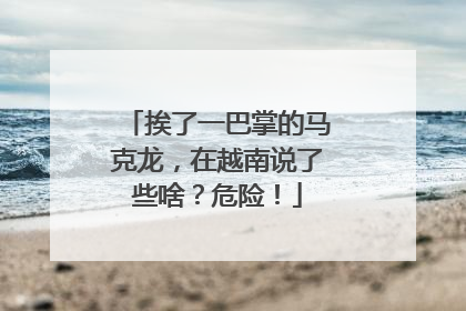 挨了一巴掌的马克龙，在越南说了些啥？危险！