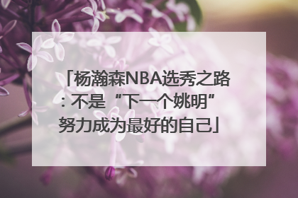 杨瀚森NBA选秀之路：不是“下一个姚明” 努力成为最好的自己