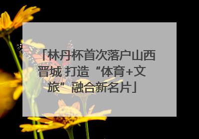 林丹杯首次落户山西晋城 打造“体育+文旅”融合新名片