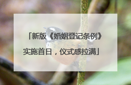 新版《婚姻登记条例》实施首日，仪式感拉满