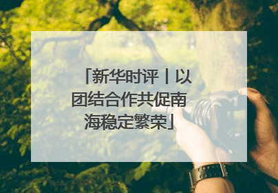 新华时评丨以团结合作共促南海稳定繁荣