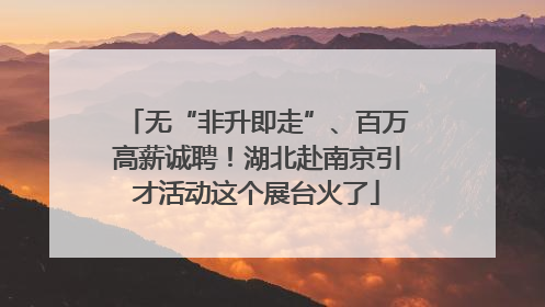 无“非升即走”、百万高薪诚聘！湖北赴南京引才活动这个展台火了