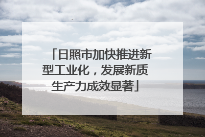 日照市加快推进新型工业化，发展新质生产力成效显著