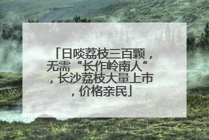 日啖荔枝三百颗，无需“长作岭南人”，长沙荔枝大量上市，价格亲民