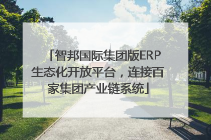 智邦国际集团版ERP生态化开放平台，连接百家集团产业链系统
