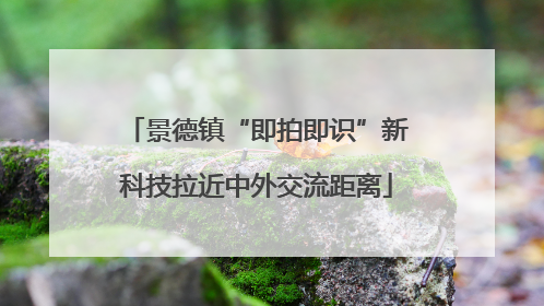 景德镇“即拍即识”新科技拉近中外交流距离