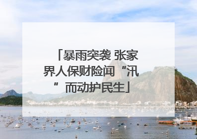 暴雨突袭 张家界人保财险闻“汛”而动护民生