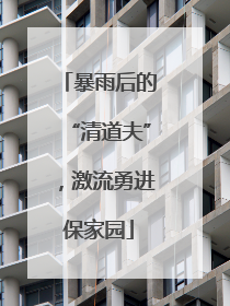 暴雨后的“清道夫”，激流勇进保家园