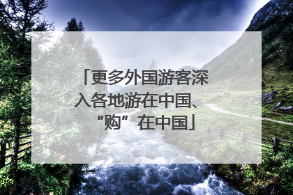 更多外国游客深入各地游在中国、“购”在中国