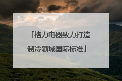 格力电器致力打造制冷领域国际标准