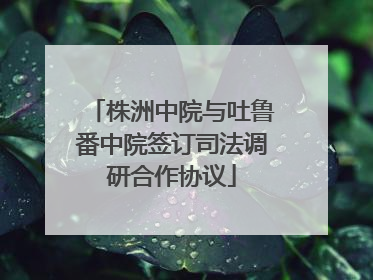株洲中院与吐鲁番中院签订司法调研合作协议