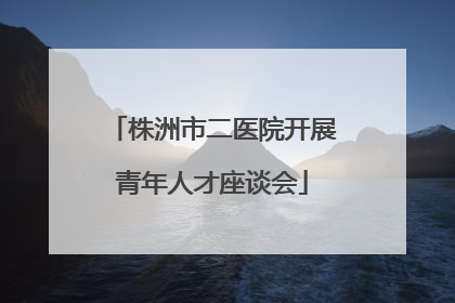 株洲市二医院开展青年人才座谈会