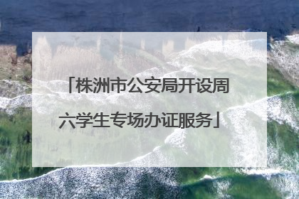 株洲市公安局开设周六学生专场办证服务