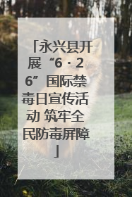 永兴县开展“6・26”国际禁毒日宣传活动 筑牢全民防毒屏障