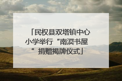 民权县双塔镇中心小学举行“南溟书屋”捐赠揭牌仪式