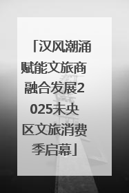 汉风潮涌赋能文旅商融合发展2025未央区文旅消费季启幕