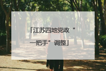 江苏四地党政“一把手”调整