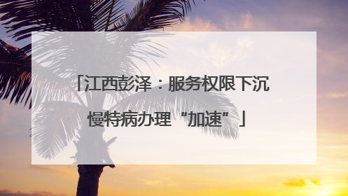 江西彭泽：服务权限下沉 慢特病办理“加速”