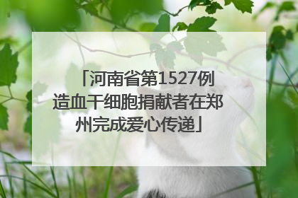 河南省第1527例造血干细胞捐献者在郑州完成爱心传递