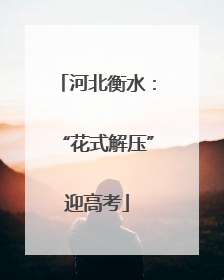 河北衡水：“花式解压”迎高考