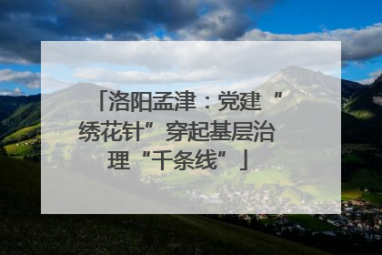 洛阳孟津：党建“绣花针”穿起基层治理“千条线”