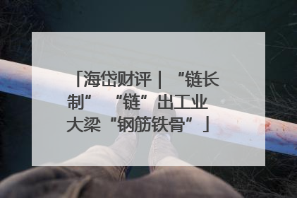海岱财评｜“链长制” “链”出工业大梁“钢筋铁骨”