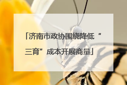 济南市政协围绕降低“三育”成本开展商量
