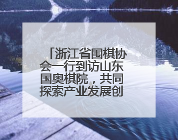 浙江省围棋协会一行到访山东国奥棋院，共同探索产业发展创新路径