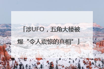 涉UFO，五角大楼被爆“令人震惊的真相”
