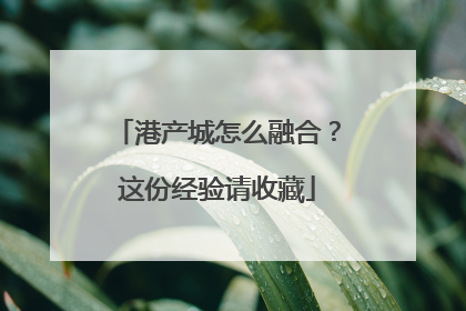 港产城怎么融合？这份经验请收藏
