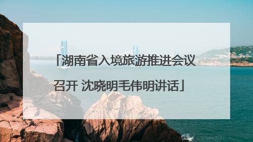 湖南省入境旅游推进会议召开 沈晓明毛伟明讲话