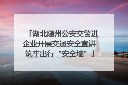 湖北随州公安交警进企业开展交通安全宣讲筑牢出行“安全墙”