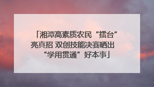 湘潭高素质农民“擂台”亮真招 双创技能决赛晒出“学用贯通”好本事
