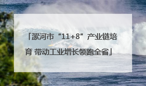 漯河市“11+8”产业链培育 带动工业增长领跑全省