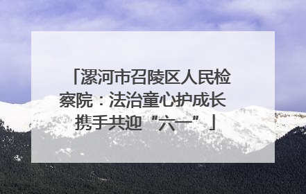 漯河市召陵区人民检察院：法治童心护成长 携手共迎“六一”