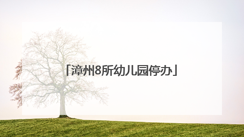 漳州8所幼儿园停办