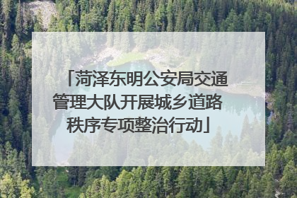 菏泽东明公安局交通管理大队开展城乡道路秩序专项整治行动