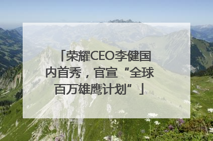 荣耀CEO李健国内首秀，官宣“全球百万雄鹰计划”