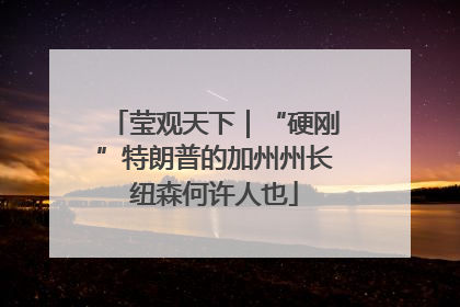 莹观天下｜“硬刚”特朗普的加州州长纽森何许人也