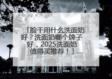 脸干用什么洗面奶好？洗面奶哪个牌子好，2025洗面奶值得买推荐！