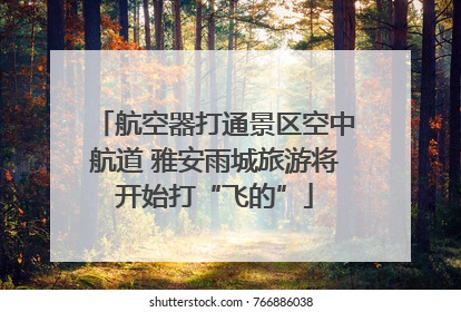 航空器打通景区空中航道 雅安雨城旅游将开始打“飞的”