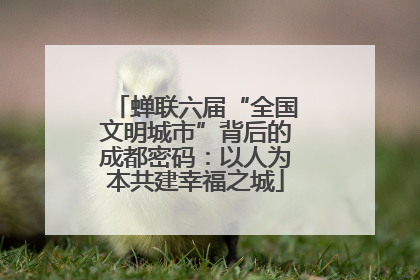 蝉联六届“全国文明城市”背后的成都密码：以人为本共建幸福之城