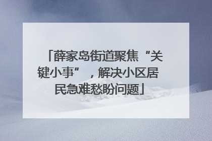 薛家岛街道聚焦“关键小事”，解决小区居民急难愁盼问题