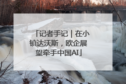 记者手记｜在小镇达沃斯，欧企展望牵手中国AI