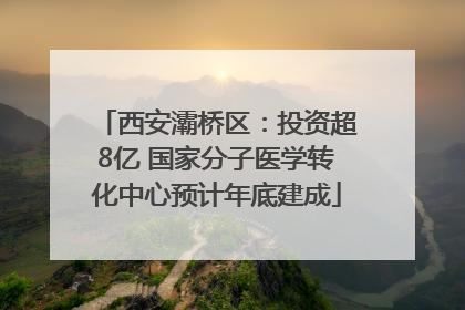 西安灞桥区：投资超8亿 国家分子医学转化中心预计年底建成