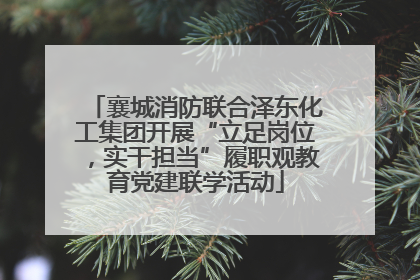 襄城消防联合泽东化工集团开展“立足岗位，实干担当”履职观教育党建联学活动