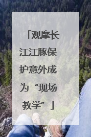 观摩长江江豚保护意外成为“现场教学”