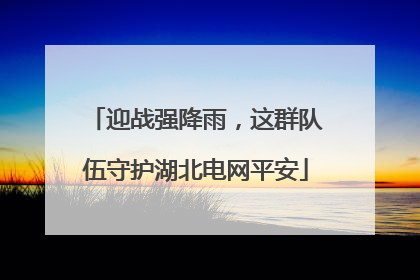 迎战强降雨，这群队伍守护湖北电网平安